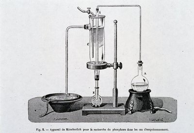 Zipangizo za Mitsherlich zakusaka phosphorous pakakhala poyizoni - mu "" La Nature " 作者 法语学校