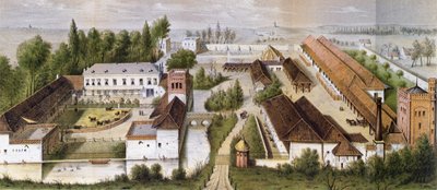 法国北部的农场模型，出自J.A.Barral的《法国北部农业》，巴黎 作者 法语学校