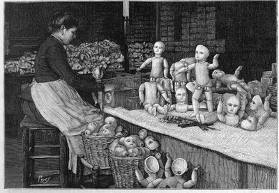 1888年，蒙特勒伊娃娃工厂。 作者 法语学校