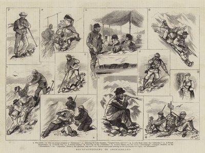 Mountaineering in Switzerland (engraving) 作者 法语学校