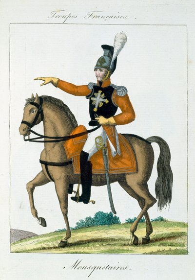 装备火枪手，来自法国军队，酒吧。在巴黎巴塞特，1790年 作者 French School