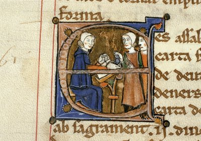 Ms.41 f.82v纳税，来自Livre Juratiore dAgen 作者 法语学校