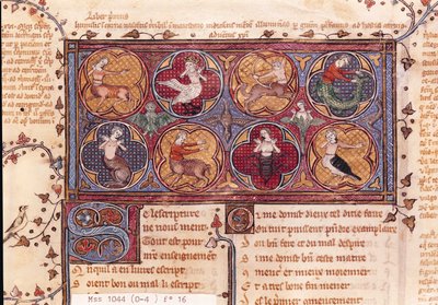 Ms 1044 f.16变形，来自Chretien Legouais写的Ovid Moralise 作者 法语学校