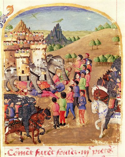 1335年第二十三集来自战争大象，来自Vie dAlexandre le Grand 作者 法语学校