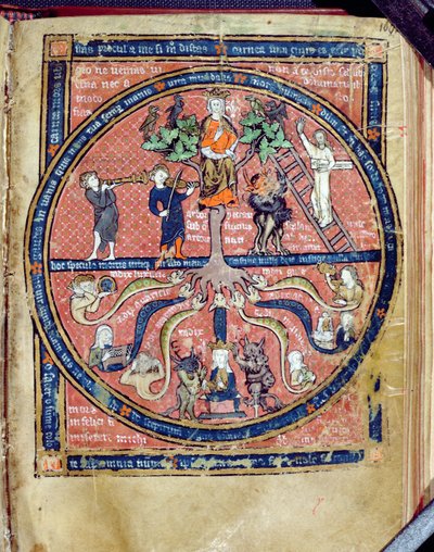 2200 Allegorical Tree女士，来自De Philosophia Mundi，Guillaume de Conches（1100-54）1276-77 作者 法语学校