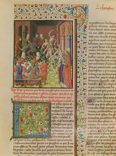 Ms 246 fol.151r Temporal and Terminal，来自Hippo的St. Augustine的De Civitate Dei的法语翻译（354-430） 作者 French School
