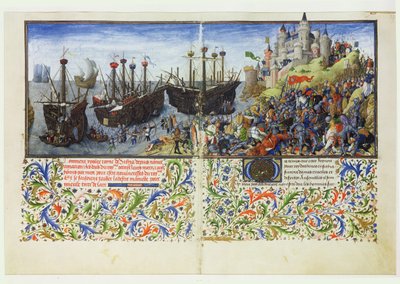 2617女士亚马逊城堡被来自La Teseida的雅典公爵特修斯围困，由Giovanni Boccaccio（1313-75）1340-41围困 作者 法语学校
