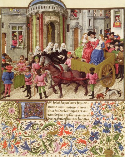 2617忒修斯女士从La Teseida进入雅典，由Giovanni Boccaccio（1313-75）1340-41进入雅典 作者 法语学校
