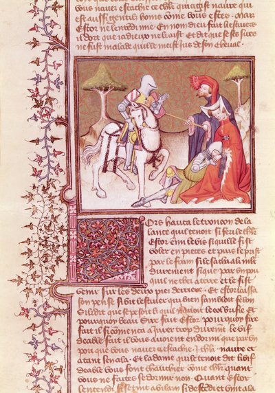 3479女士，因为他从Livre de Messire Lancelot du Lac手中夺走了垂死的骑士 作者 法语学校