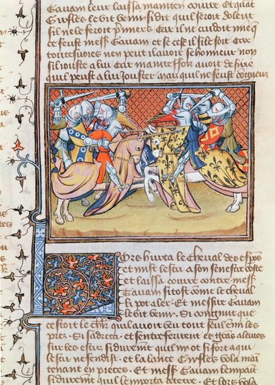 3479 t.1 fol.539当马匹发生冲突时，来自Messire Lancelot du Lac 作者 法语学校