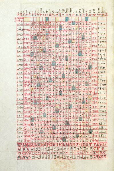 女士364 A万年历，来自Mont-Cassin的Breviary，11世纪末或12世纪初 作者 法语学校