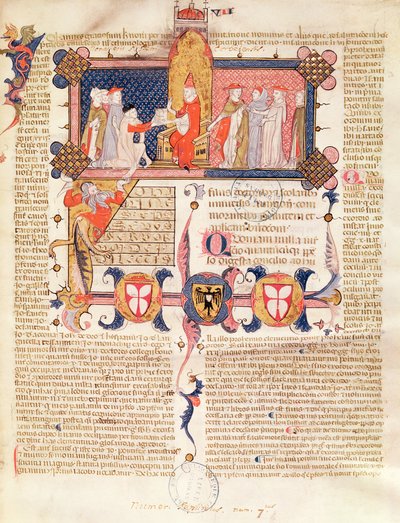 371 f.1 Jean Jean女士向教皇克莱门特五世致敬（c.1260-1314） 作者 法语学校