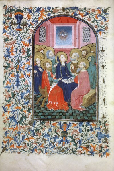 Gen 288 f.23v Pentecost女士，第1460页 作者 法语学校