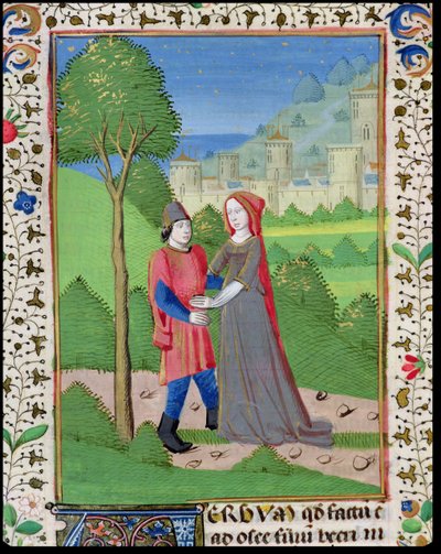H7 fol.103v Hosea和妓女，来自Jean XXII的圣经 作者 法语学校