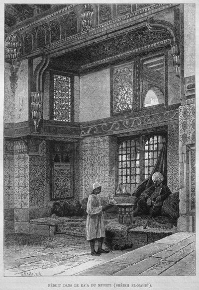 Mufti house，Qaa，来自Georg Moritz Ebers的Legypte（1837-98），1881年（bw雕刻） 作者 法语学校
