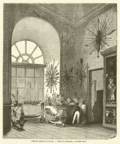 卢浮宫海军博物馆，Salle La Perouse，第二视图（雕刻） 作者 法语学校