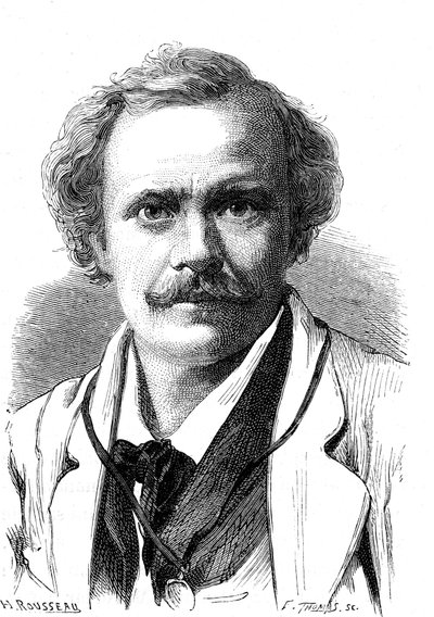 纳达尔（Gaspard Felix TOURNACHON）（1820-1910 年），法国作家、漫画家、飞行员和摄影师。1867 年雕刻 作者 法语学校