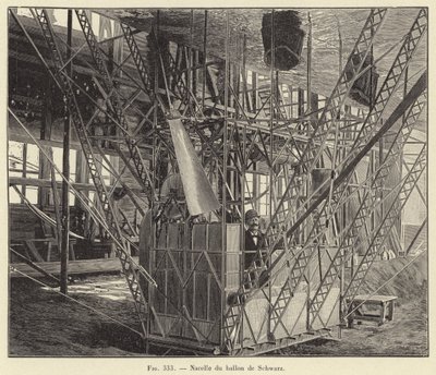 Nacelle du ballon de Schwarz (engraving) 作者 法语学校