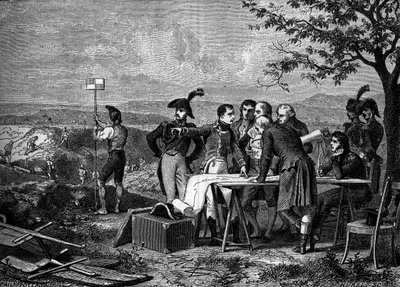 拿破仑-波拿巴在1801年表示切割圣昆丁运河的计划--波拿巴在1801年表示穿透圣昆丁运河--19世纪的雕刻品 作者 法语学校