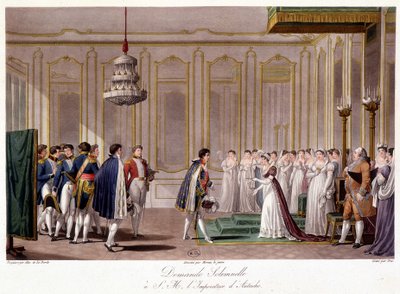 Napoleon asks Marie Louise in marriage to the Impress of Austria - in “” Précis historique de la guerre entre la France et l