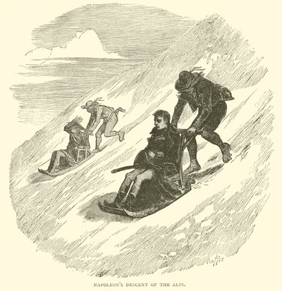 拿破仑下山的阿尔卑斯山（雕版画 作者 法语学校