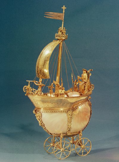Nef属于红衣主教de Lorraine，1579（贝壳和镀金银） 作者 法语学校