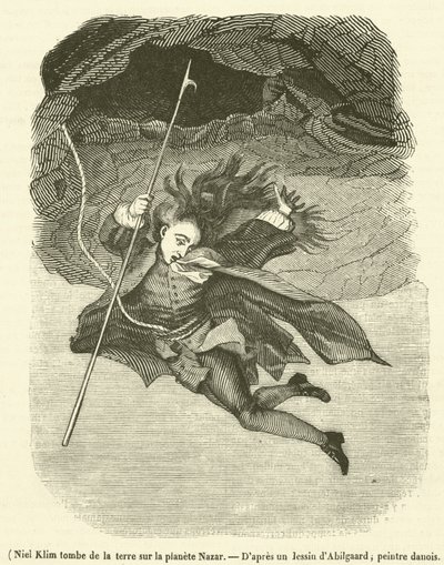 Niel Klim tombe de la terre sur la planete Nazar (engraving) 作者 法语学校