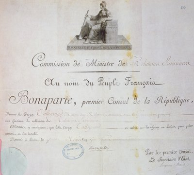 Charles Maurice de Talleyrand-Perigord（1754-1838）提名外交部长，c.1797 作者 法语学校