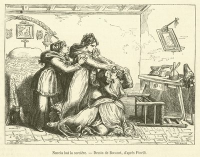 Nuccia bat la sorciere（雕刻） 作者 法语学校