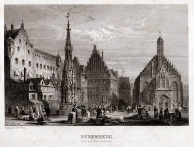 纽伦堡。 （雕刻，约 1830 年） 作者 法语学校