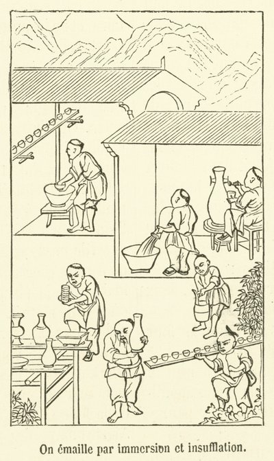 浸入和吹入珐琅（雕刻） 作者 法语学校