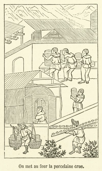 我们将生瓷放入烤箱（雕刻） 作者 法语学校