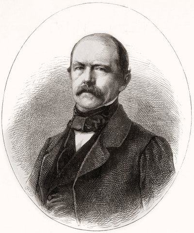 劳伦堡公爵俾斯麦王子奥托·爱德华·利奥波德，来自LUniversIllustré，1866年 作者 法语学校
