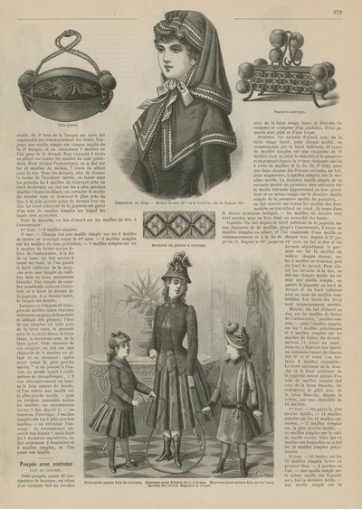 来自La Mode Illustree的页面，1885年 作者 法语学校