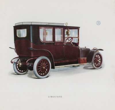 Panhard & Levassor目录中的一页（彩色平印）。 作者 法语学校
