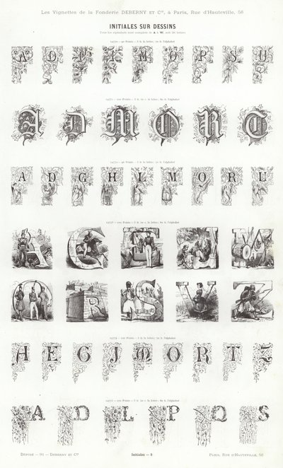 来自 Vignettes Typographiques 的页面（雕刻） 作者 法语学校