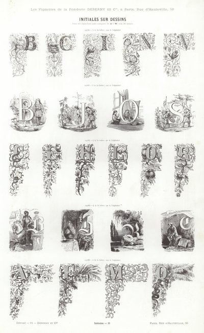 来自 Vignettes Typographiques 的页面（雕刻） 作者 法语学校