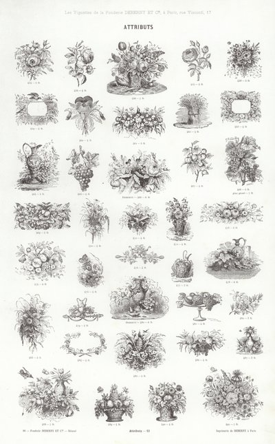 来自 Vignettes Typographiques 的页面（雕刻） 作者 法语学校