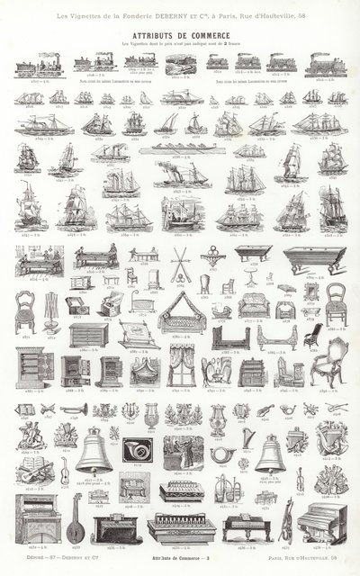 来自 Vignettes Typographiques 的页面（雕刻） 作者 法语学校