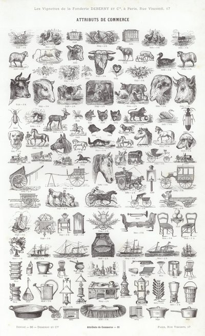 来自 Vignettes Typographiques 的页面（雕刻） 作者 法语学校