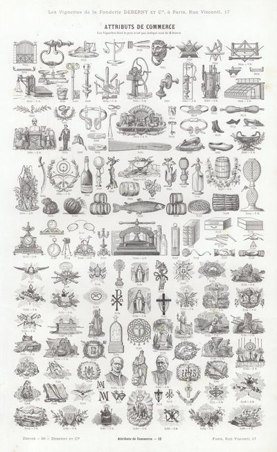 来自 Vignettes Typographiques 的页面（雕刻） 作者 法语学校