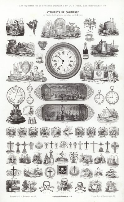 来自 Vignettes Typographiques 的页面（雕刻） 作者 法语学校