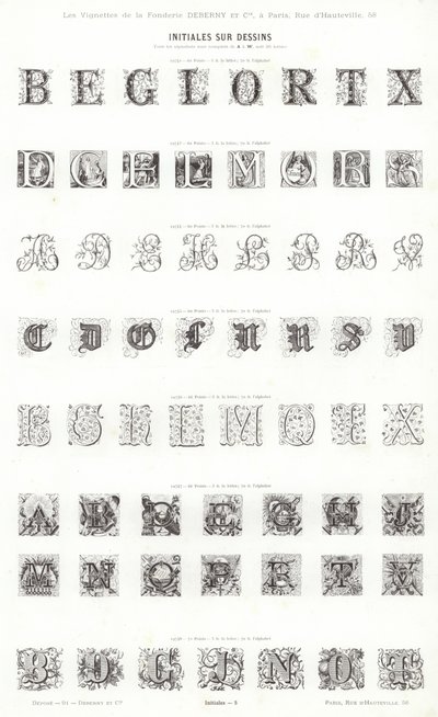 来自 Vignettes Typographiques 的页面（雕刻） 作者 法语学校