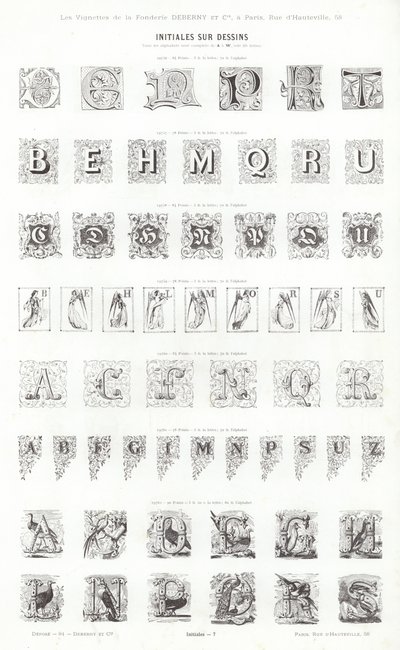 来自Vignettes Typographiques的页面（雕刻）。 作者 法语学校