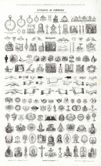 来自Vignettes Typographiques的页面（雕刻）。 作者 法语学校