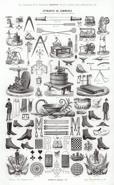 来自Vignettes Typographiques的页面（雕刻）。 作者 法语学校