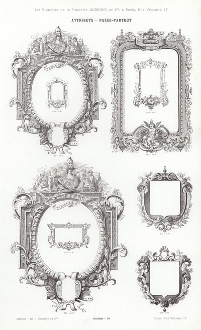 来自Vignettes Typographiques的页面（雕刻）。 作者 法语学校