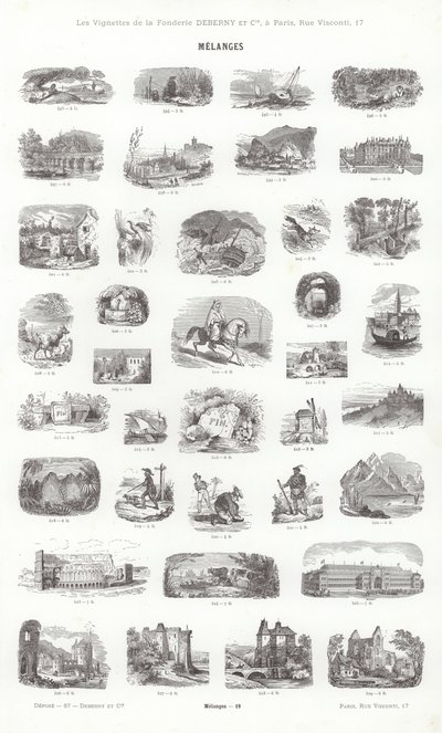 来自 Vignettes Typographiques 的页面（雕刻） 作者 法语学校