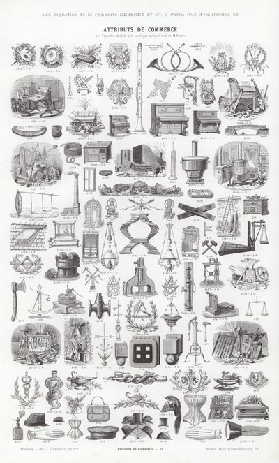 来自 Vignettes Typographiques 的页面（雕刻） 作者 法语学校