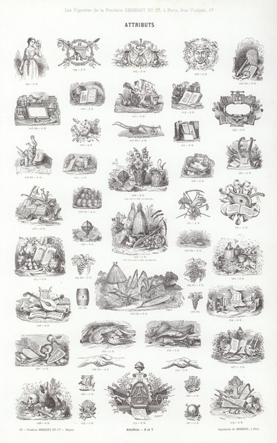 来自 Vignettes Typographiques 的页面（雕刻） 作者 法语学校